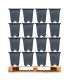 Palet de macetas Easy Garden Cuadradas Negras Sobrelevadas - 20 x 20 x 27.5 cm - 7L  (1.950 Unds)