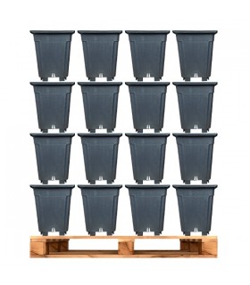 Palet de macetas Easy Garden Cuadradas Negras Sobrelevadas - 20 x 20 x 27.5 cm - 7L  (1.950 Unds)
