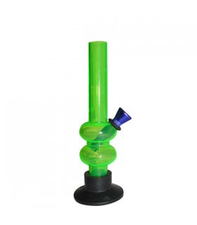 Bong Plastico Doble Burbuja 15 cm