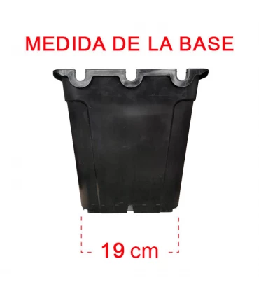 Maceta Cuadrada Negra - Easy Garden.