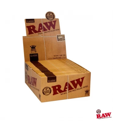 Caja de papel Raw Classic King Size Slim - 50 librillos.