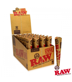 Papel Cones 3 Unidades Raw Classic King Size Slim.