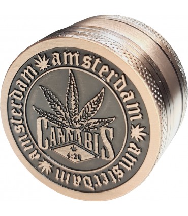 Grinder Metal Bronce Cannabis Amsterdam Polinizador 40mm.
