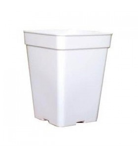 Maceta Cuadrada Blanca 15 x 15 x 18.5 cm. - 3.2 lt.  JBQ