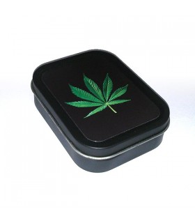 Caja Rectangular Metal Decorada  6.5 x 8.5 cm.