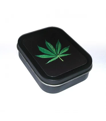 Caja Rectangular Metal Decorada  6.5 x 8.5 cm.