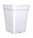 Maceta Cuadrada Blanca 18 x 18 x 25.5 cm. - 5.5 lt.  Cannapot