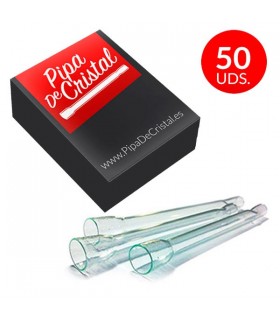 Pipa Boquilla Recta Cristal Borosilicato 50 ud.