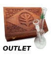 Bong Cristal en Caja Madera 22 cm Outlet