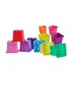 Maceta Cuadrada C. Rosa 7 x 7 x 6 cm. - 0.21 lt. (50 ud.)