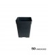 Maceta Cuadrada Negra 15 x 15 x 18.5 cm. - 3.2 lt.  JBQ (50 ud.)