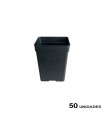 Maceta Cuadrada Negra 15 x 15 x 18.5 cm. - 3.2 lt.  JBQ (50 ud.)