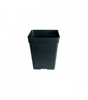 Maceta Cuadrada Negra 18 x 18 x 25.5 cm. - 5.5 lt.  Cannapot (44 ud.)