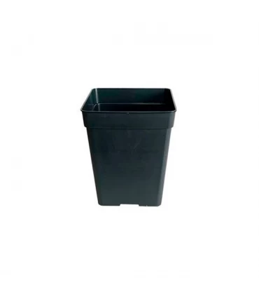 Maceta Cuadrada Negra 18 x 18 x 25.5 cm. - 5.5 lt.  Cannapot (44 ud.)