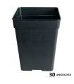 Maceta Cuadrada Negra 27 x 27 x 40 cm. - 20 lt.  JBQ (30 ud.)