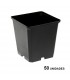 Maceta Cuadrada Negra  9 x  9 x 10 cm. - 0.6 lt. Teku (50 u.)