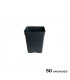 Maceta Cuadrada Negra 13 x 13 x 14.5 cm. - 1.6   lt.  JBQ (50 u.)