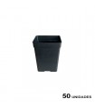 Maceta Cuadrada Negra 13 x 13 x 14.5 cm. - 1.6   lt.  JBQ (50 u.)