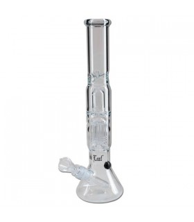 Bong Cristal Black Leaf Percolador 38 cm.