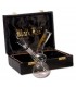 Bong Cristal Caja Black Leaf Hoja Oro  17 cm.