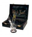 Bong Cristal Caja Black Leaf Hoja Oro 20 cm.