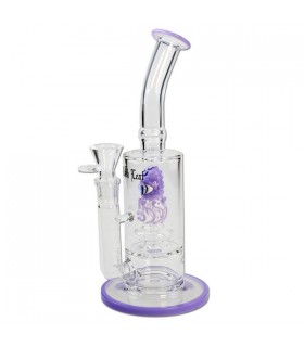 Bong Cristal Percolator Black Leaf Octopusy 28 cm.