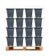 Palet de macetas Easy Garden Cuadradas Negras - 20 x 20 x 27.5 cm - 7L  (1.830 Unds)