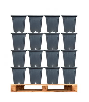Palet de macetas Easy Garden Cuadradas Negras - 20 x 20 x 27.5 cm - 7L  (1.830 Unds)