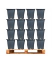 Palet de macetas Easy Garden Cuadradas Negras - 20 x 20 x 27.5 cm - 7L  (1.830 Unds)