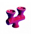 Cazoleta Shisha Ceramica Doble Purple