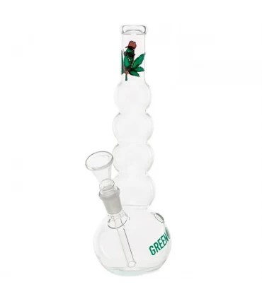 Bong Cristal Burbujas Green Peace 24 cm.