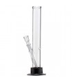 Bong Cristal Recto Base Goma 32 cm.