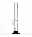Bong Cristal Recto Lineas Base Goma 2 - 40 cm.