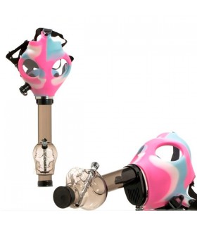 Bong Mascara Gas Pink & Blue Calavera Fosforescente