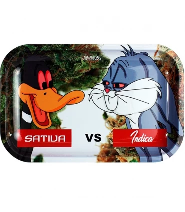 Bandeja Metal 27 x16cm - Sativa vs Indica.