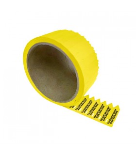Etiqueta Pincho 17 x 80 mm.   Personalizada  Amarillo 100 u.