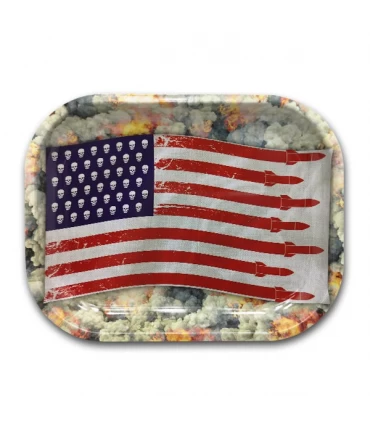 Bandeja Metal 18 x14cm - Bandera USA.